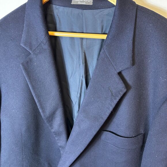 Arnold Brant Loro Piana Italy Men's Navy Cashmere Blazer Sports Coat Size 48 - Picture 4 of 15